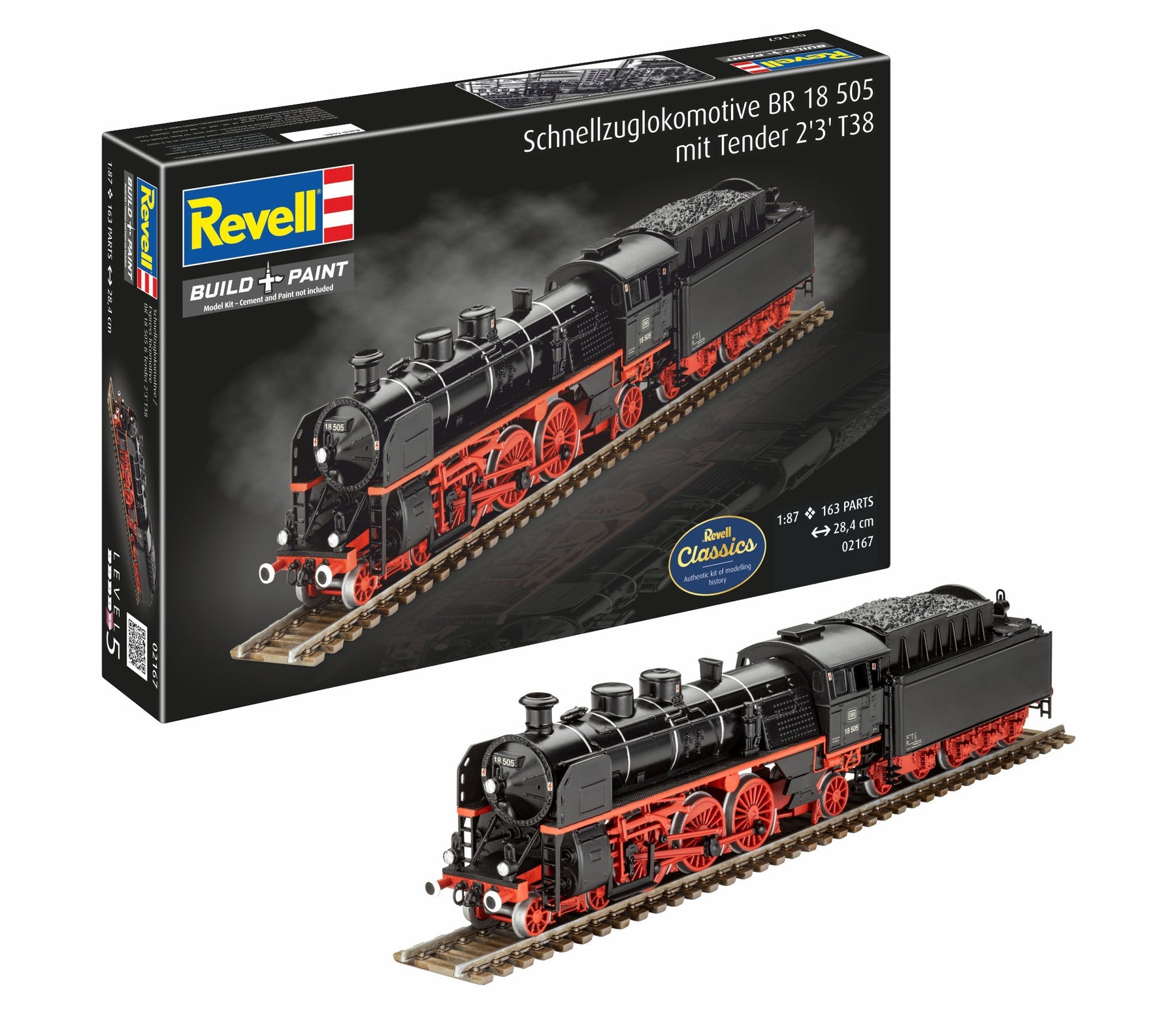 1/87 Express Locomotive BR 18 505 with Tender 2'3' T38