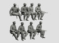 Truppe Tedesche Sedute per Trasporto WWII