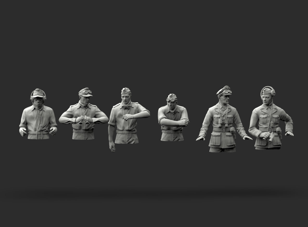 Rommel e Staff Afrika Korps – Mezzi Busti