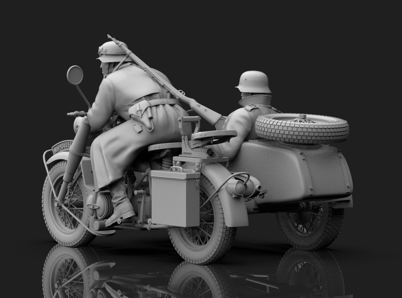 BMW R75 Tedesca con Equipaggio WWII