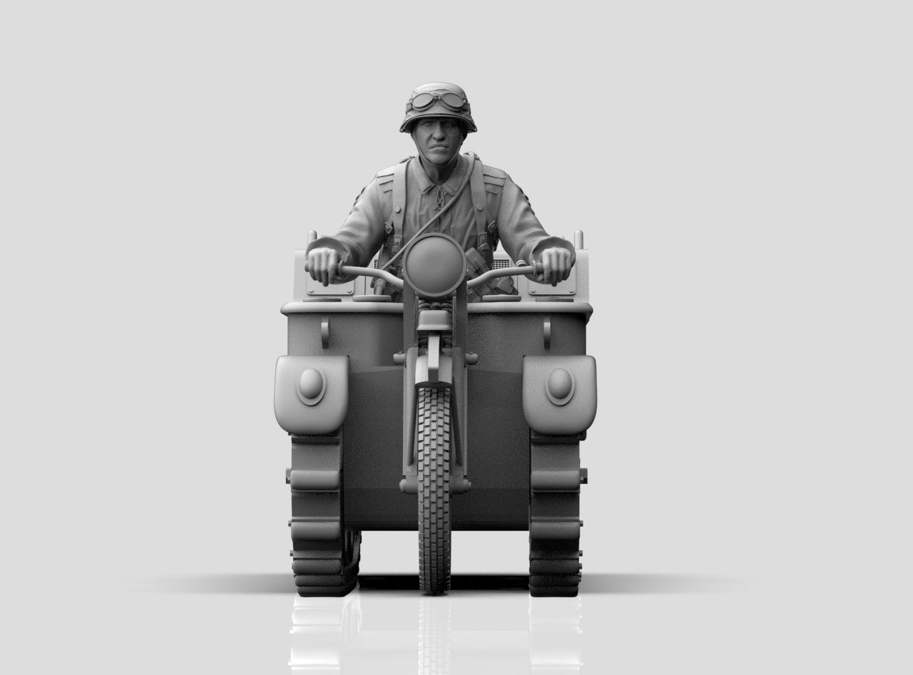 Sd.Kfz. 2 Kettenkrad con Soldato WWII