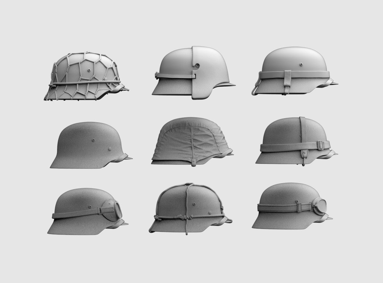 Set 9 Elmetti Tedeschi WWII