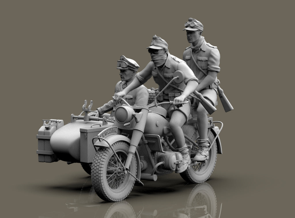 Rommel con BMW R75 Afrika Korps WWII