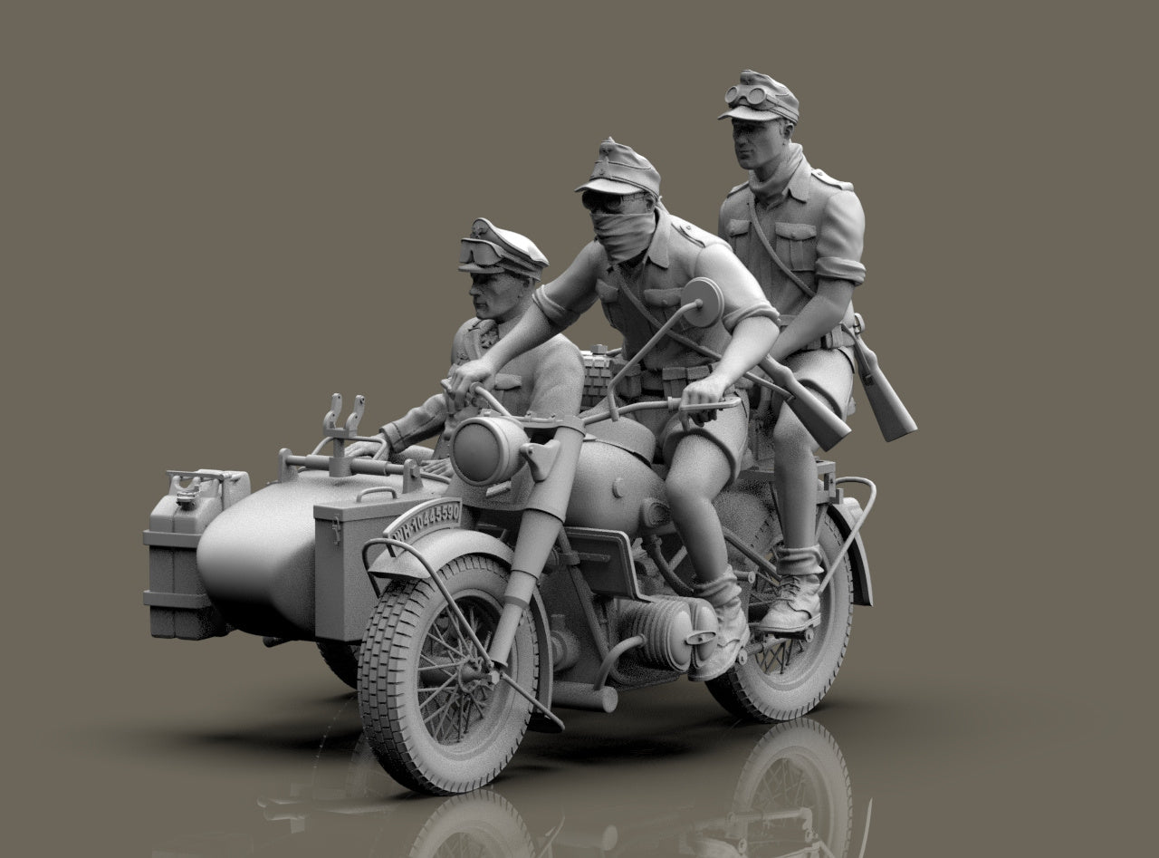 Rommel con BMW R75 Afrika Korps WWII