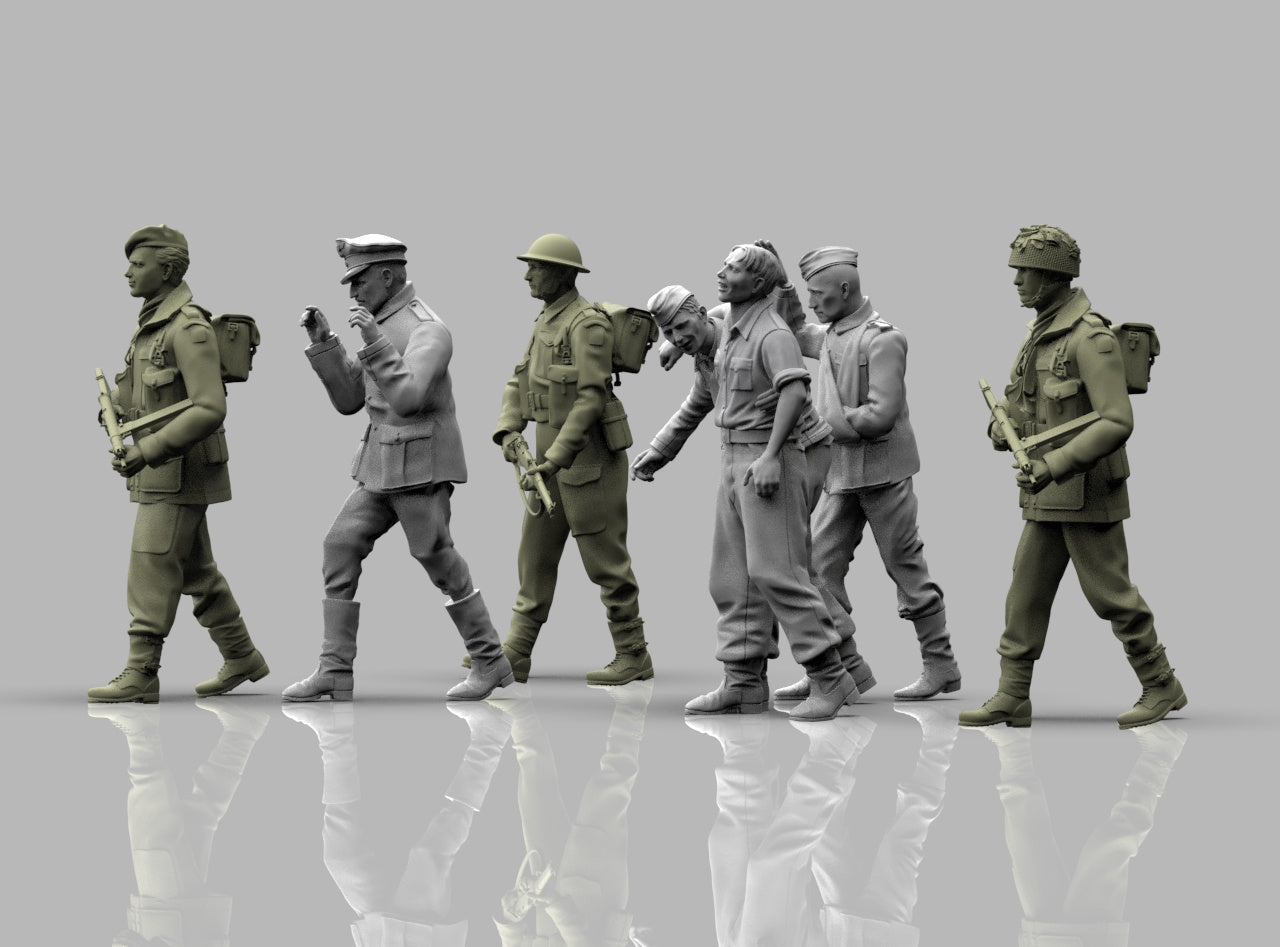 Prigionieri Tedeschi con Scorta Britannica WWII