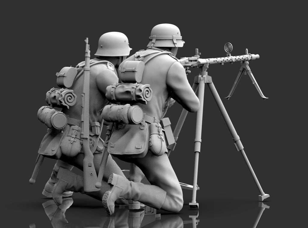 Squadra Tedesca con MG 34 Fissa WWII