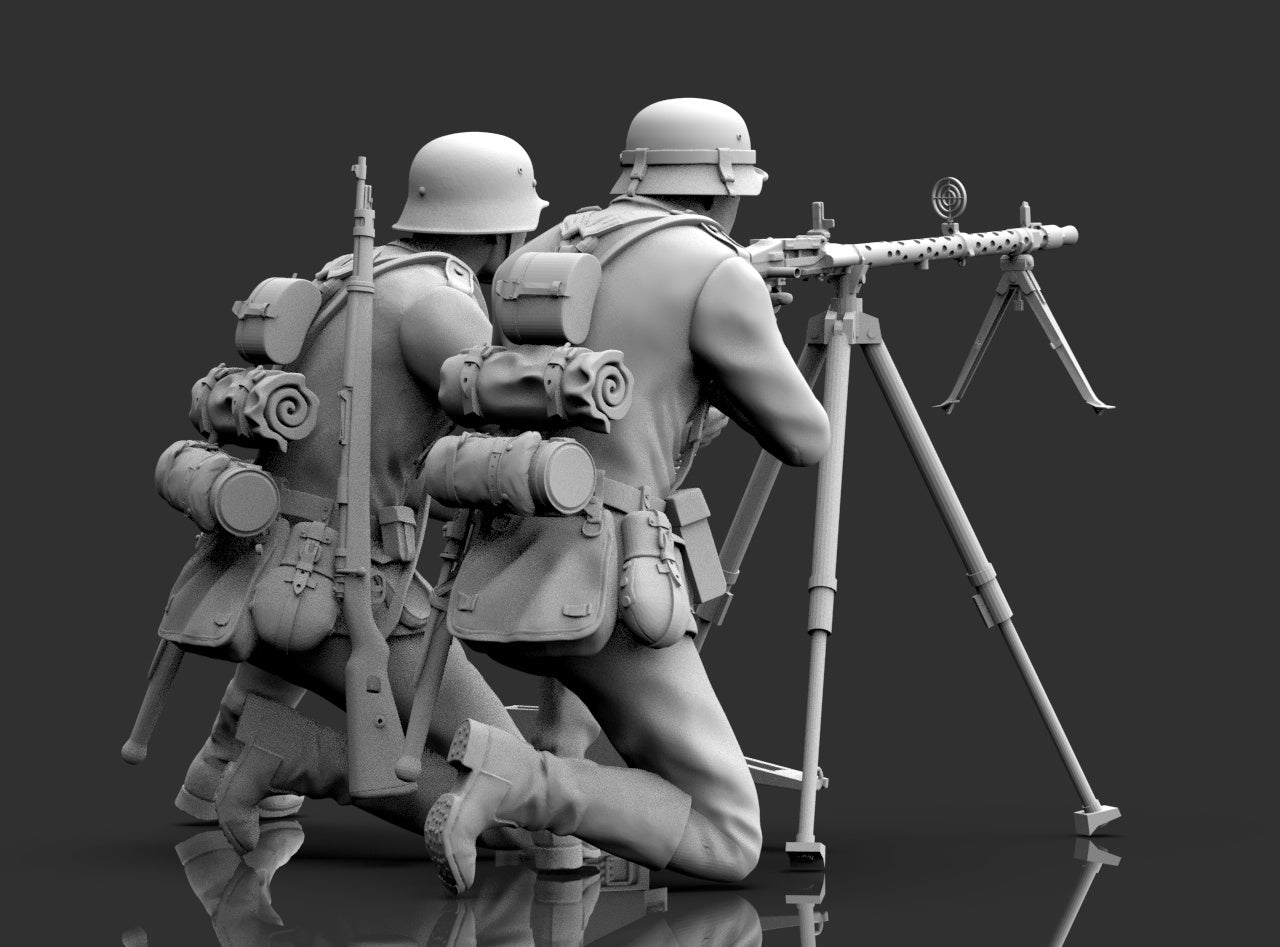 Squadra Tedesca con MG 34 Fissa WWII