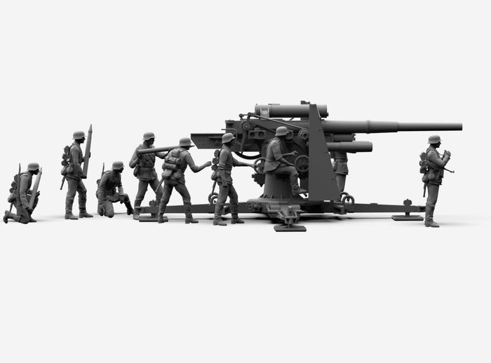 Batteria Flak 88mm 36/37 con Equipaggio WWII