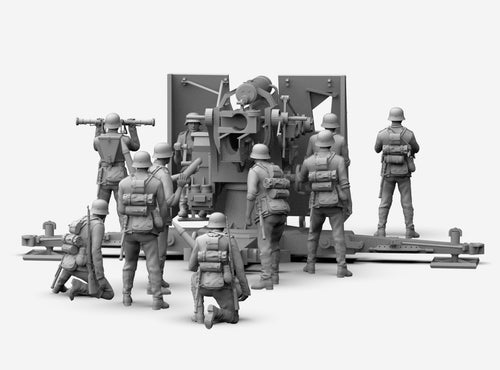 Batteria Flak 88mm 36/37 con Equipaggio WWII