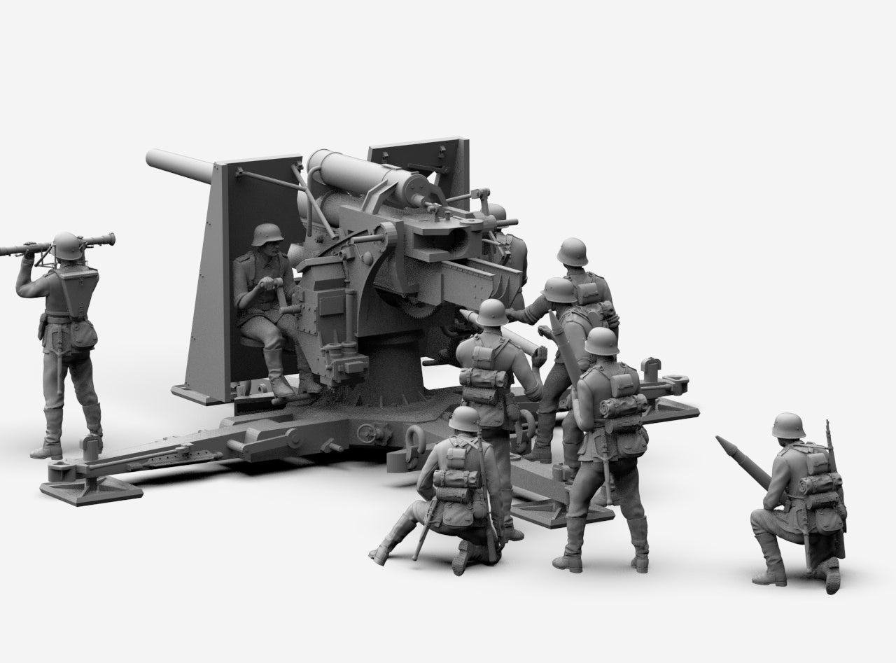 Batteria Flak 88mm 36/37 con Equipaggio WWII