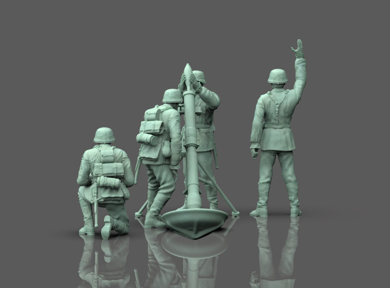 Granatwerfer 42 da 120mm con Equipaggio WWII