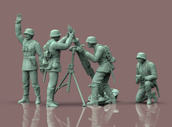 Granatwerfer 42 da 120mm con Equipaggio WWII