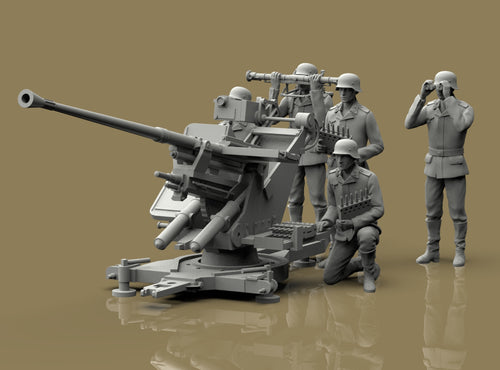 8.8 cm Flak 37 con equipaggio