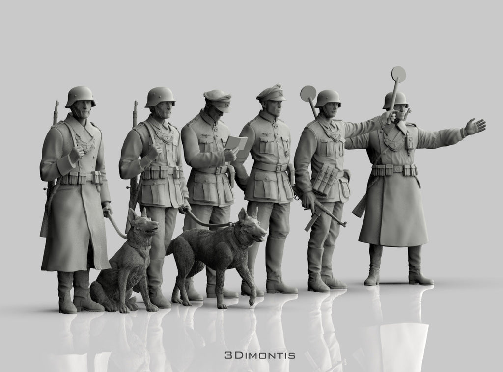Polizia Tedesca con Cani WWII