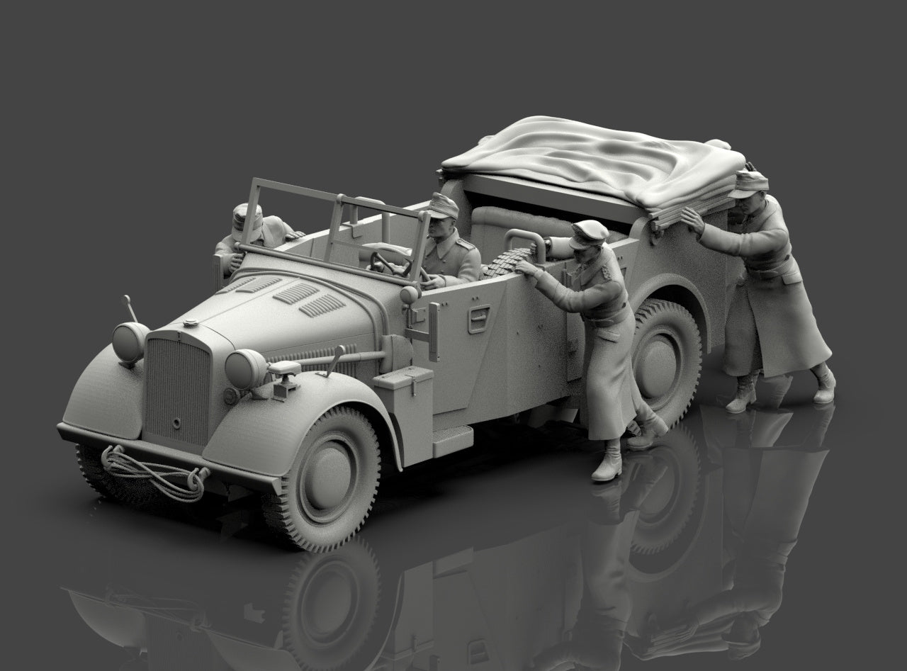 Horch 901 Rommel con Equipaggio WWII