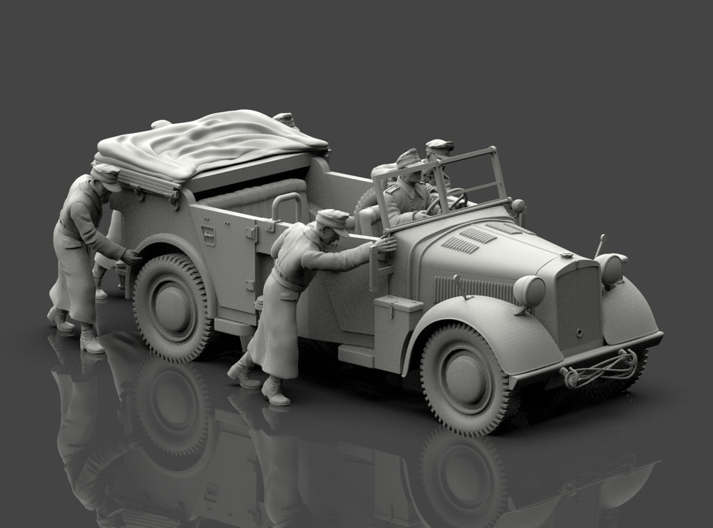 Horch 901 Rommel con Equipaggio WWII