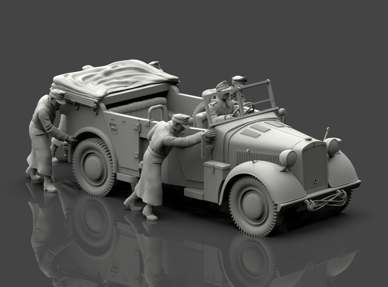 Horch 901 Rommel con Equipaggio WWII