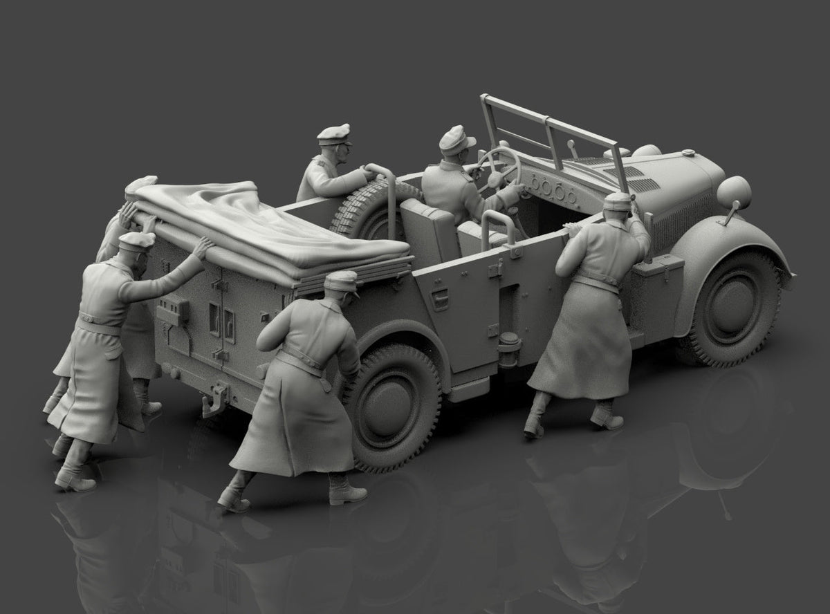 Horch 901 Rommel con Equipaggio WWII