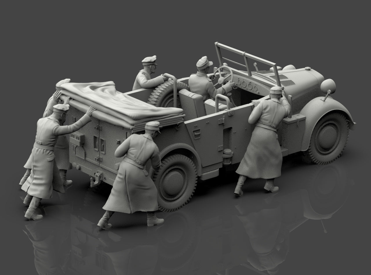 Horch 901 Rommel con Equipaggio WWII
