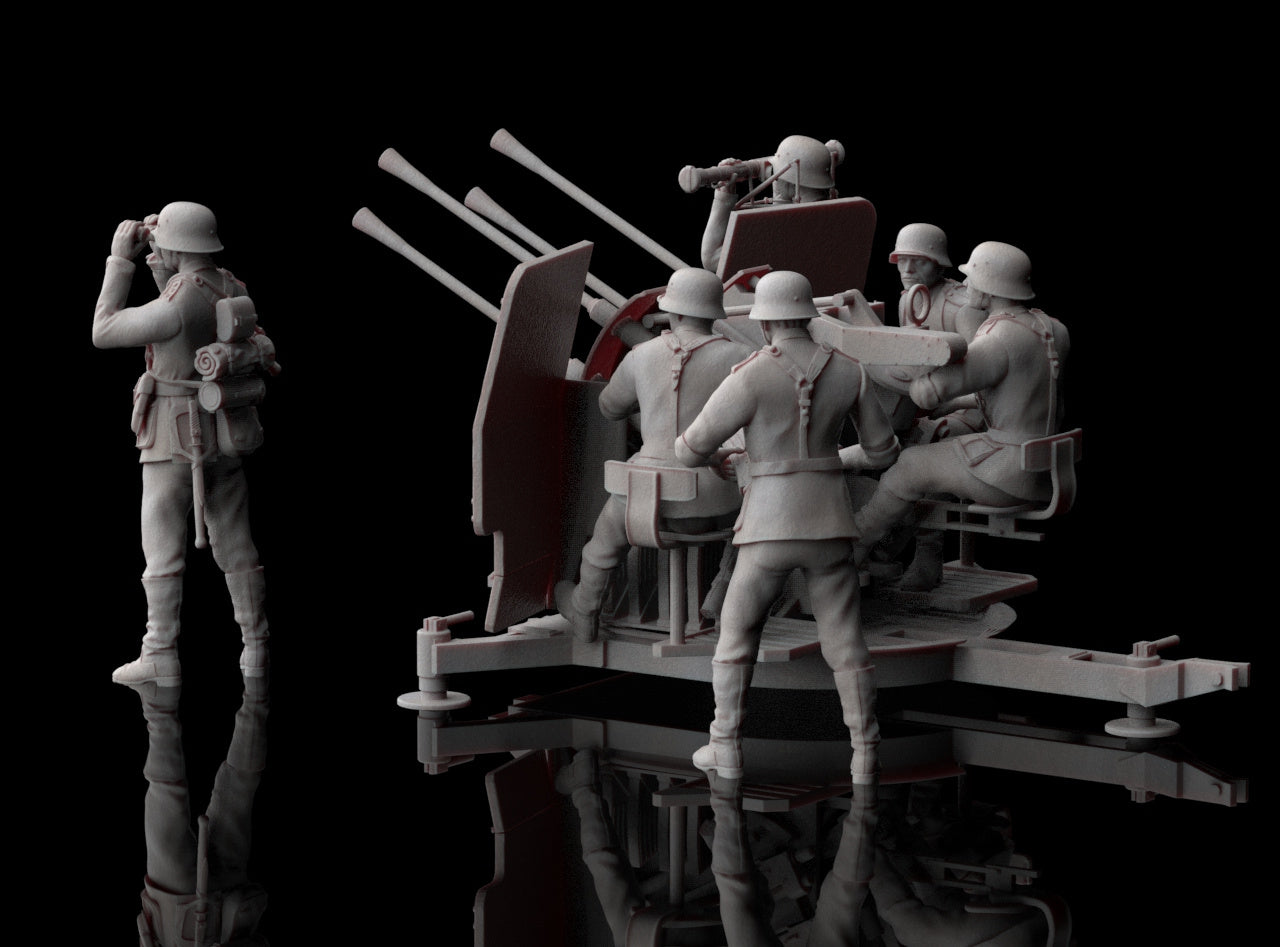 Flak 38 20mm con Equipaggio WWII