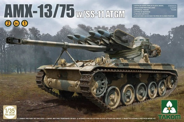 1/35 French Light Tank AMX w. SS-11 ATGM 2in1