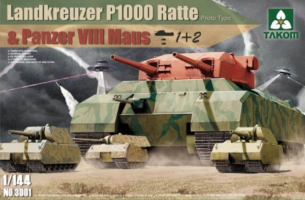 1/144 Landkreuzer P1000 Ratte(Proto Type)&Panz