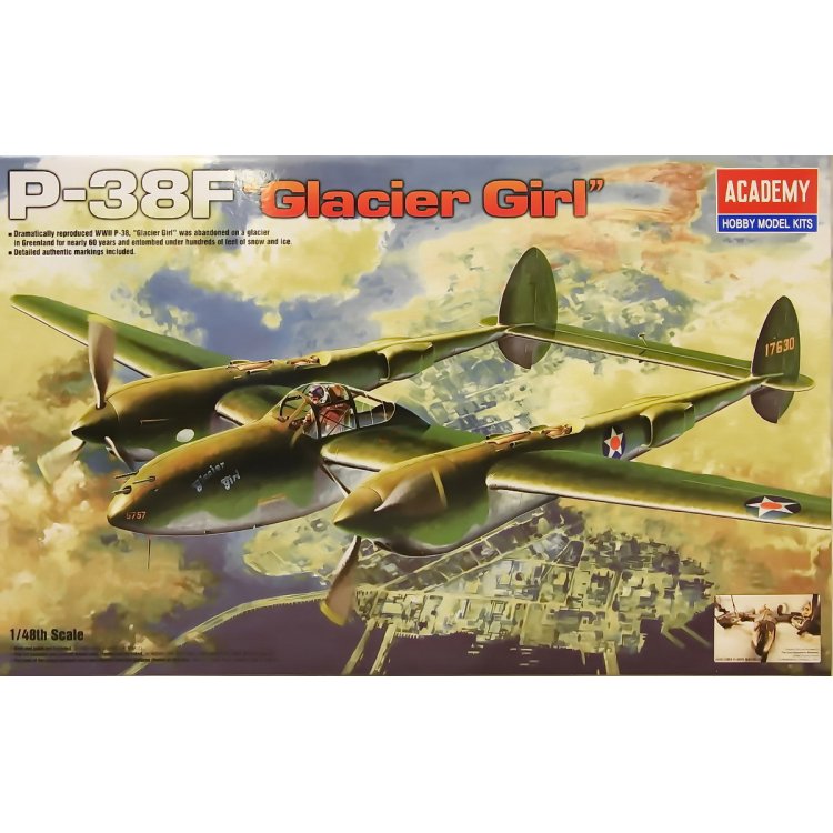 1/48 P-38F Lightning "Glacier Girl"