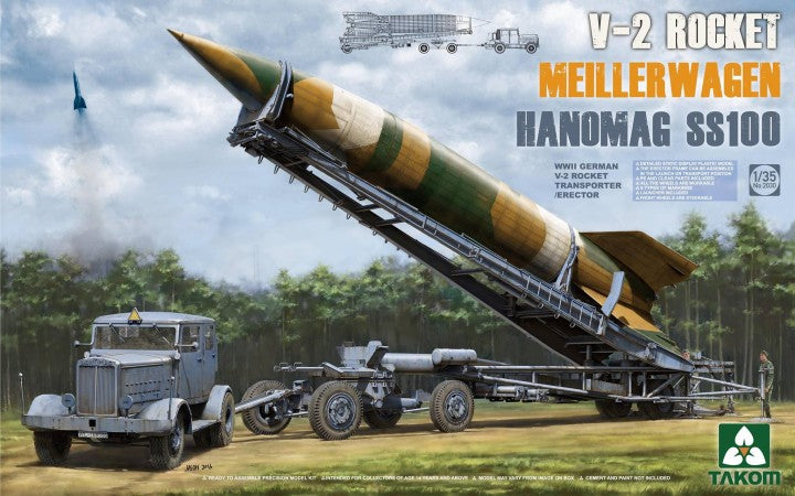 1/35 WWII German V-2 Rocket Transporter/Erect Meillerwagen+Hanomag SS100