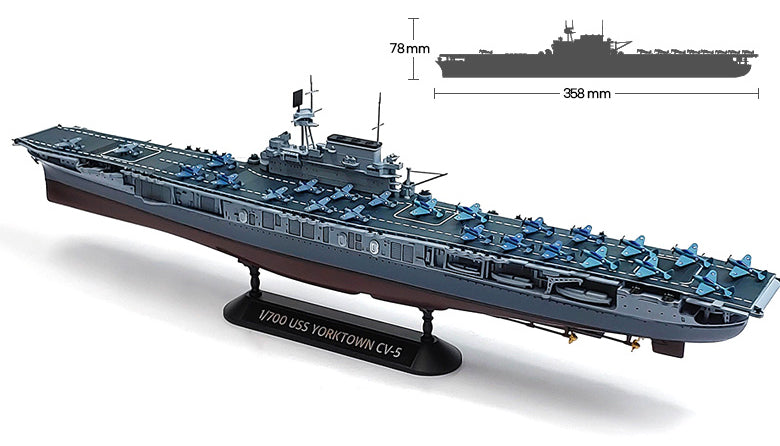 1/700 USS Yorktown CV-5 The Battle of Midway 80th Anniversary - immagine 8