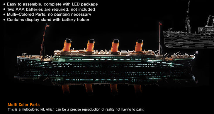 1/700 RMS Titanic and Led Set - immagine 2