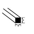 Profili quadrati bianchi 1x1 mm (Lunghezza 40 cm) 10 pz