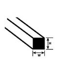 Profili quadrati bianchi 1x1 mm (Lunghezza 40 cm) 10 pz