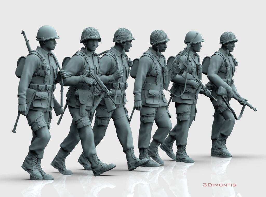 Paracadutisti Americani WWII in Movimento