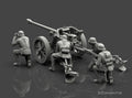 PaK 38 50mm con Equipaggio WWII