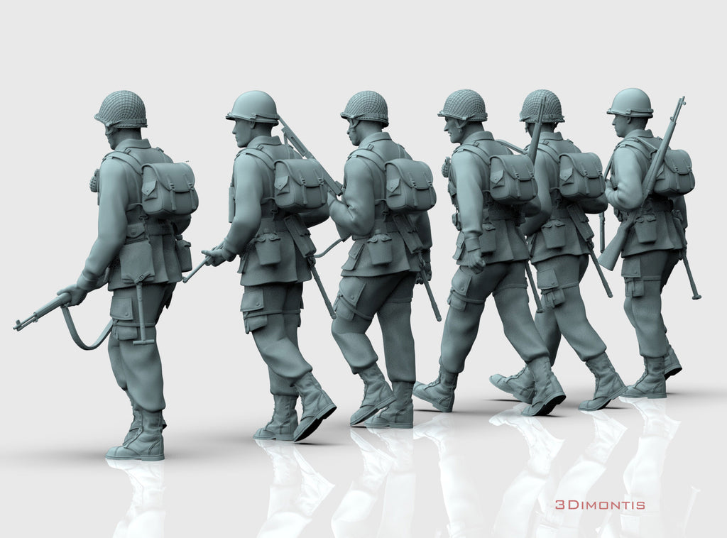 Paracadutisti Americani WWII in Movimento
