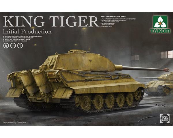 1/35 German Heavy Tank King Tiger initial production 4 in 1
