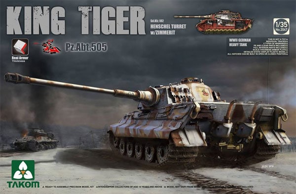 1/35 WWII German Heavy TAnk Sd.Kfz.182 King Tiger Henschel Turret w/Zimmerit
