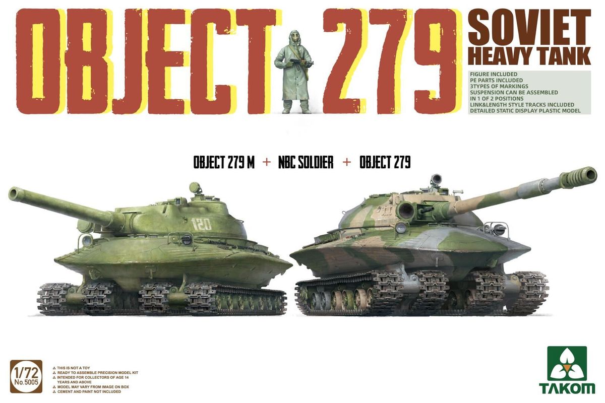 1/72 Object 279+Object 279M+NBC Soldier Soviet Heavy Tank