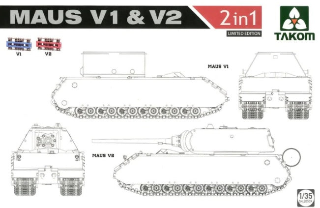 1/35 WWII  Maus V1 & V2  2 in 1 (Limited Edition)