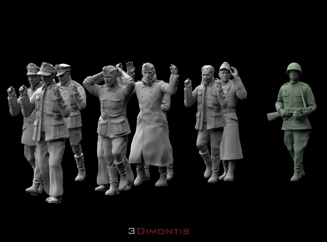 Prigionieri Tedeschi con Scorta Sovietica WWII