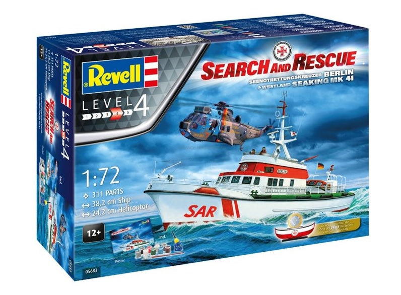 1/72 Gift Set SAR Set - DGzRS Berlin + Westland Sea King Mk 41