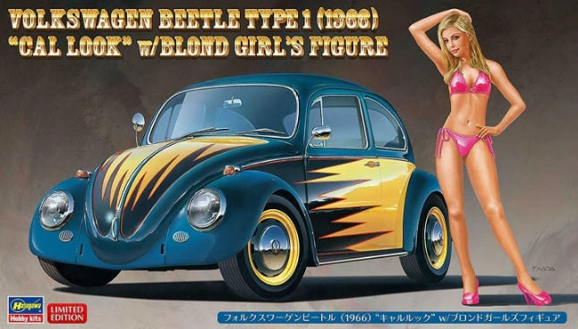1/24 Volkswagen Beetle Type 1 1966 "Cal Look" with Blond Girl's Figure