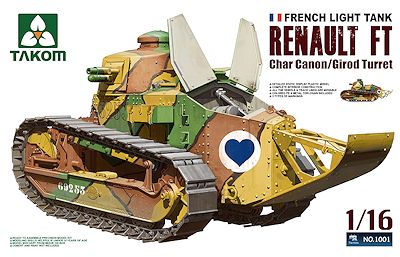 1/16 French Light Tank Renault FT char canon/Girod turret Girod Turret