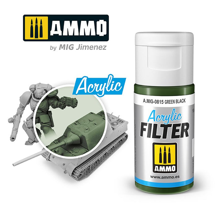 ACRYLIC FILTER Green Black  - 15ml