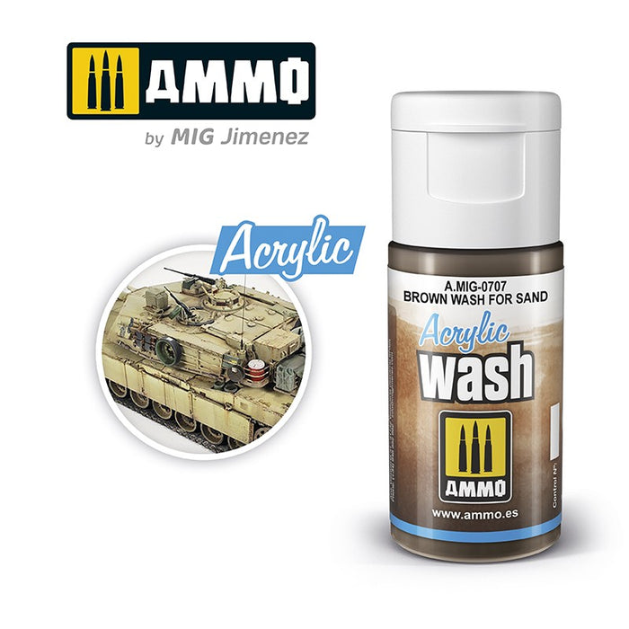 ACRYLIC WASH Brown Wash for Sand - 15ml