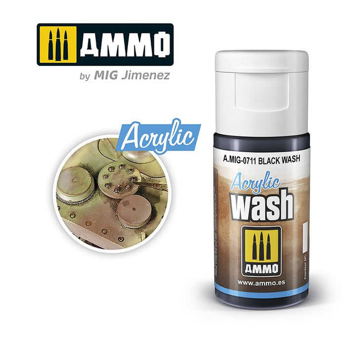 ACRYLIC WASH Black Wash - 15ml