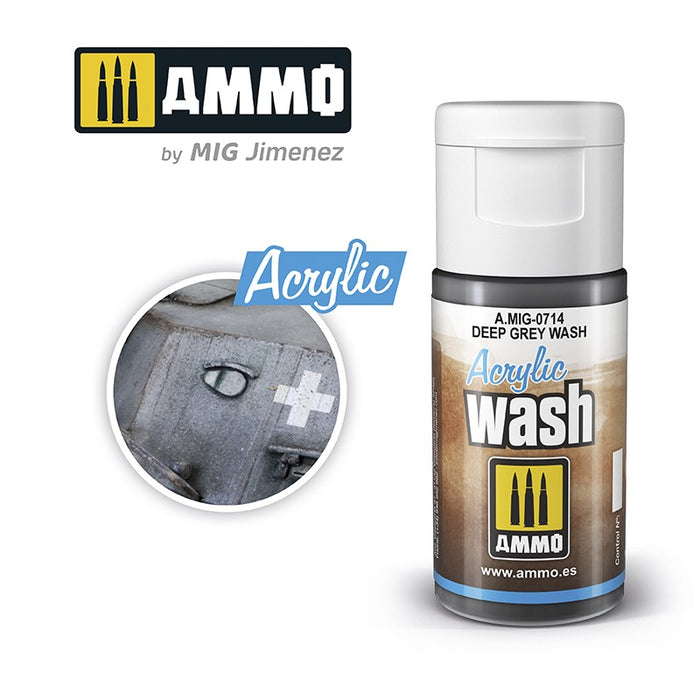 ACRYLIC WASH Deep Grey Wash - 15ml