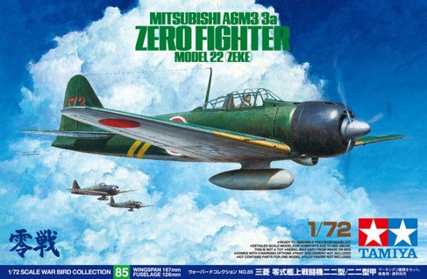 1/72 Mitsubishi  A6M3/3a Zero Fighter Model 22 (Zeke)
