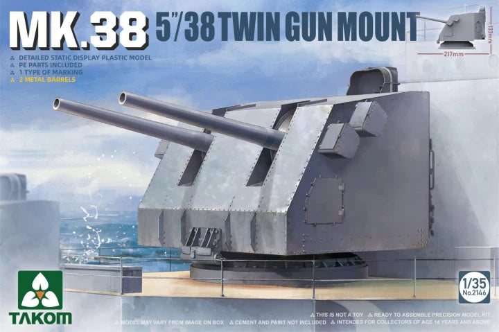 1/35 MK.38 5''/38 TWIN GUN MOUNT (Metal barrel)
