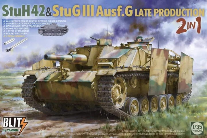1/35 StuH42&StuG III Ausf.G Late Prodution 2 in 1